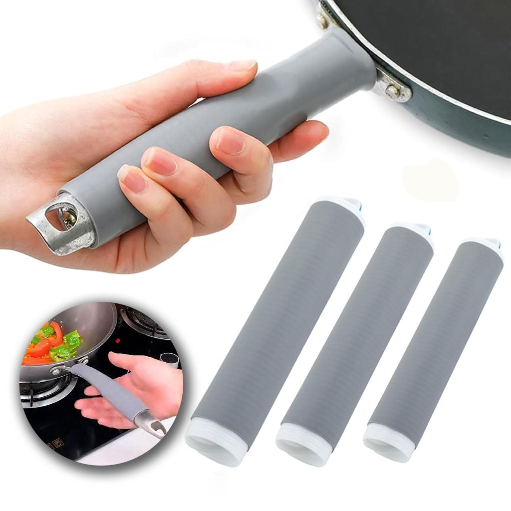 Couvercle de poignée de casserole 3PCS en silicone résistant à la chaleur